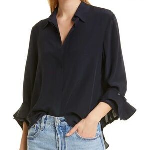 TWP 'Boyfriend' Silk Charmeuse
Shirt in Midnight